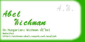 abel wichman business card